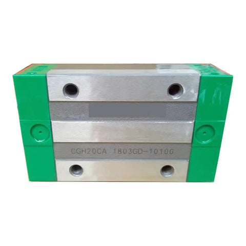 Close-up of One Piece Linear Guide Slider CGH25HA Assembly for precision motion with CGH25HAZ0C block in CNC machines.