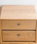 Front view of a wooden dresser with six piece vintage bronze bail drawer pulls for dresser cabinet jewelry box and furniture antique round knob hardware retro vibe durable zinc alloy construction classic decorative pull handles.