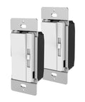 Paddle Dimmer Switch For Dimmable LED Lights Dual Pack With Single Pole Or 3 Way Control Overheat Protection Includes Wall Plates And Installation Hardware For Easy Home Lighting Upgrades, white