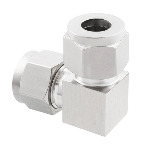 Yoebor stainless steel 304 compression elbow fitting, 1/4 in OD x 1/4 in OD, 90-degree, pack of 2