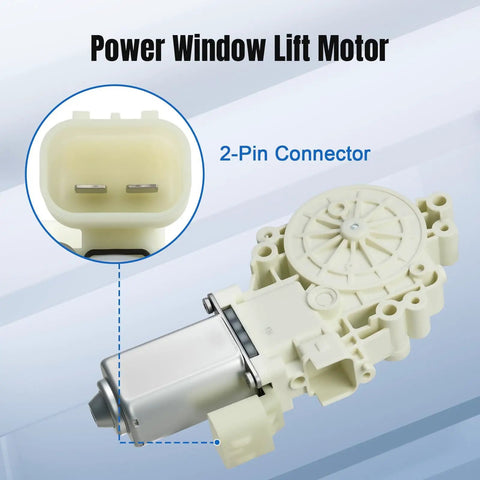 Power Window Lift Motor For Front Right Passenger Or Rear Left Driver Side Drop In Replacement Compatible With Ford Expedition And Lincoln Navigator 2007 To 2017 Interchange 742 092 with 2-pin connector