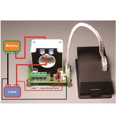 Voltage Meter With Auto Identification And Bidirectional Current Detection, Vivid Color LCD Screen circuit setup diagram