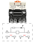 Heavy Duty General Purpose Relay RGF2BD740L 25A 200-240VAC Coil with 6 Pin DPST 2NO, LED Indicator, schematic diagram