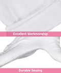 12 Pairs White Cotton Gloves For Dry Hands Eczema Care Moisturizing Spa Liner Gloves showing stitching and craftsmanship detail
