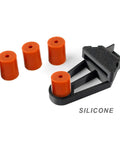 Upgrade Your Rig With Built Tough Silicone Bed Mounts And Heavy Duty Leveling Springs That Deliver Flawless Prints Every Single Time For Ender 3 Max Cr10 Sv01 Sv02 Fdm Printer Accessories - orange silicone posts and mounting tool.