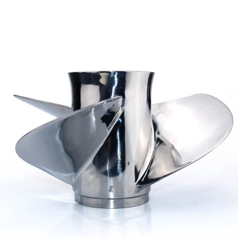Stainless Steel Boat Propeller 13.25 Diameter 17 Pitch 15 Spline Tooth Right Hand Rotation 3 Blade OEM Style Fit For 50 To 130 HP Outboard Engines Durable Marine Prop For Smooth Acceleration And Top End Performance
