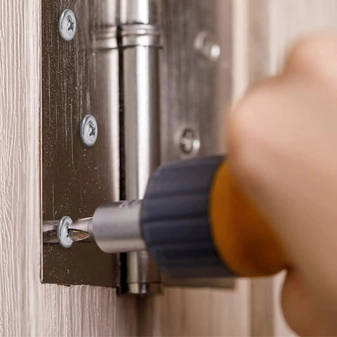 Built Like A Tank 500 Pack Of 8 X 1/2 Sheet Metal Screws Crafted From Solid 410 Stainless Steel Truss Head self tapping into metal hinge.