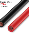10 Foot 8 AWG Trolling Motor Battery Cable Extension Kit With Ring Terminals For 12V 24V 36V And 48V Systems Heavy Duty