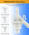Dometic RV Toilet Water Valve Replacement Kit With Freeze Resistant Tech For 300 310 320 Pedal Flush Models No Hassle Easy Install Leakage Resistant Glass Fiber Reinforced Polymer Durable Camper Toilet Valve For Van And RV, white valve kit