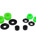 Skateboard Truck Rebuild Kit With Bushings Washers And Pivot Cups For Two Trucks Premium USA Made Parts 92A Green Durometer
