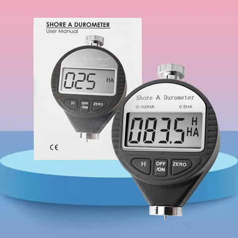 Shore A Durometer Hardness Tester For Rubber And Tire Materials 0 To 100HA Digital Gauge With Large LCD Display Portable And Lightweight ISO 868 7619 Compliant Hold Function Precise Easy Readout Meter
