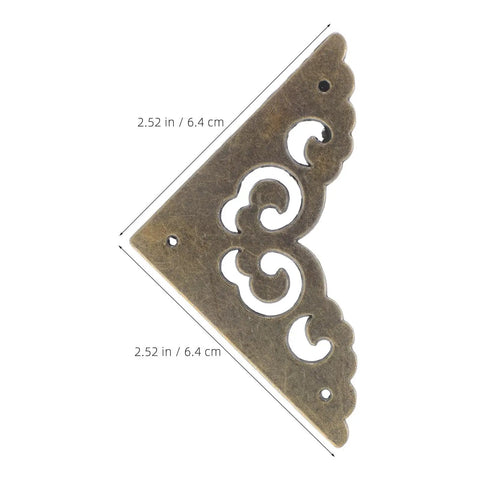 Metal Corner Protectors Set 12 Ornate Edge Guards Made Of Zinc Alloy Old School Vintage Look For Frames And Wooden Tables