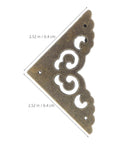 Retro Metal Corner Guards 12 Piece Set For Frames And Cabinets Zinc Alloy Edge Protectors with Antique Bronze design