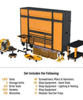 Megamod 1858 Piece Mechanics Tool Set With Premium Modular Foam Trays and tool storage units for garage and shop projects.
