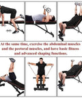 Adjustable Weight Bench For Home Gym With Multi Angle Training, Sit Up And Ab Bench, Folding Dumbbell Bench, Durable PU Leather