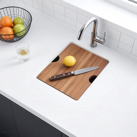 13x15 Inch Stainless Steel Bar Sink Undermount For RVs And Kitchen, Workstation Wet Bar Prep Sink With Cutting Board