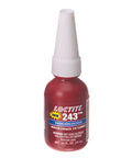 Blue Medium-Strength Threadlocker 243 Primerless, 10 mL Oil-Tolerant Adhesive bottle for fasteners up to three-quarter inch