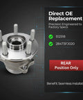 Rear Wheel Hub Bearing Assembly 512518 For Subaru Crosstrek Forester Impreza 2012-2018 With ABS Magnetic Ring shown with specs