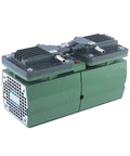 Heavy Duty Oil Free Diaphragm Vacuum Pump DA 120S with green casing and dual air intake for clean lab use.