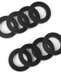40 Piece Garden Hose Washer Set With Durable Silicone O Rings And Abrasion Resistant Gasket Washers For Leakproof No Drip Connections On Standard Three Quarter Inch Hose Fittings, black silicone washers stacked