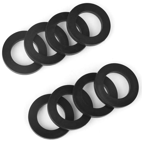 40 Piece Garden Hose Washer Set With Durable Silicone O Rings And Abrasion Resistant Gasket Washers For Leakproof No Drip Connections On Standard Three Quarter Inch Hose Fittings, black silicone washers stacked