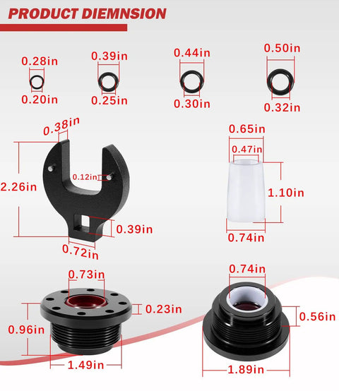 Beefed-Up Seal Kit With Pin Wrench For Steering Cylinder Compatible With HC5340 HC5341 HC5342 HC5343 HC5344 HC5345 HC5346 HC5347 HC5348 HC5358 HC5365 HC5375 HC5394 HC5445 HC6750 HC6751 HC6752 HC6753 HC6754 HC6755 Replacement Seals For Smooth Steering