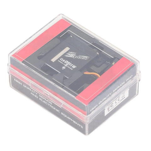 Heavy Duty Digital Servo Motor With High Metal Gears For RC Drone Smart Car And Robotics Kits in transparent packaging.