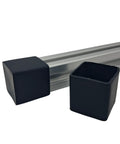 Heavy Duty Rubber Feet Slip On End Caps For 2020 Aluminum Extrusions With Non Plastic Construction Universal Sizing Fits All Standard 2020 Square Aluminum Extrusions 8 Pack, black on extrusion ends