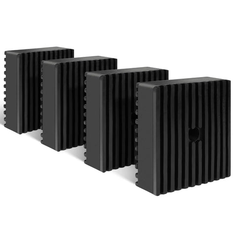 Heavy Duty Anti Vibration Rubber Pads 4 Pack Shock Absorbing Base Mounts, 4x4x1.2in solid rubber pads with grip sides.