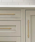 10 Pack 5 Inch Center To Center Champagne Bronze Satin Brass Cabinet Pulls on kitchen cupboards and drawers