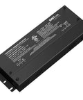 192W 2 Channel Dimmable LED Driver With 24V Output, 5 in 1 Forward And Reverse Phase Dimming, black rectangular design
