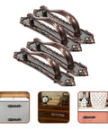 Vintage Zinc Alloy Door and Wardrobe Pull Handles Set in Coffee Brown Ergonomic Safe and Classy Cabinet Hardware