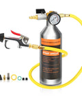 Pro Grade AC Flush Kit For Auto Air Conditioning System Cleaning With Stainless Steel Canister Nylon Hose And Flushing Spray Gun