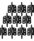 Heavy Duty Black Iron Vintage Jewelry Box Hinges 10 Pack With Rugged Support And Wide Opening Angles For Daily Craft Projects Jewelry Chests And Retro Style Craft Boxes displayed in a grid.