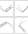 3 Piece Hydraulic Cylinder Piston Rod Seal U Cup Installation Tool Kit Stainless Steel Construction For Easy Seal Replacement