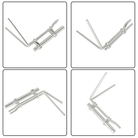 3 Piece Hydraulic Cylinder Piston Rod Seal U Cup Installation Tool Kit Stainless Steel Construction For Easy Seal Replacement
