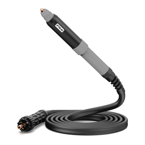 Pro Grade IPTM80 Non HF Pilot Arc CNC Plasma Cutting Torch 80 Amp Straight Torch With 20 Ft Cable, coiled view