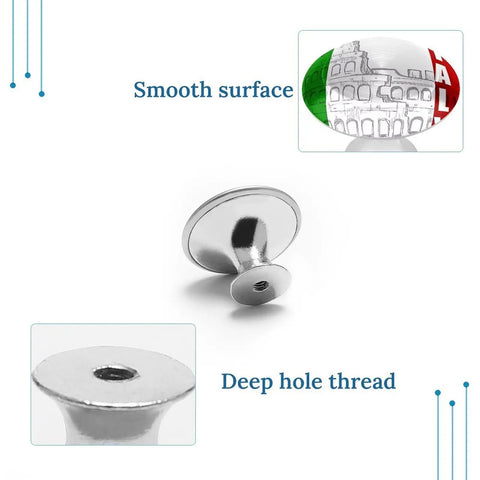 Heavy Duty Two Pack Round Cabinet Knobs And Drawer Pulls One Point One Inch Stainless Steel Kitchen Hardware for Cupboards, detailed view.