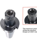 Two Piece ER32 Collet Chuck Set For CAT50 Tool Holder With 4 Inch Extension Pro Grade Ultra Precise One Ten Thousandth Inch Runout