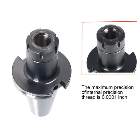 Two Piece ER32 Collet Chuck Set For CAT50 Tool Holder With 4 Inch Extension Pro Grade Ultra Precise One Ten Thousandth Inch Runout
