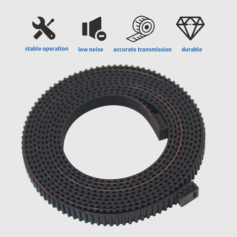 Open 2GT Timing Belt Kit For P1P P1S X1 X1C X1E 1442mm Length Rubber Fiberglass Drive Belt 2 Pieces For Next Level Precision 3D Printer Motion Transmission And Low Noise, coiled belt