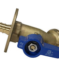 1/2 Inch Pex B To 3/4 Inch Ght Hose Bibb Solid Brass Garden Valve With Flange NSF Certified for potable water and heating.