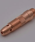 A copper 10N32 collet body from the TIG Welding Torch Consumables Kit With 10N24 And 10N32 Three Thirty Second Inch Collets.