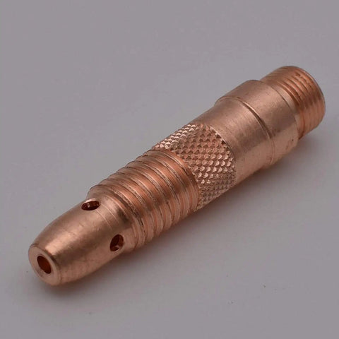 A copper 10N32 collet body from the TIG Welding Torch Consumables Kit With 10N24 And 10N32 Three Thirty Second Inch Collets.