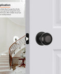 Five Pack Oil Rubbed Bronze Passage Doorknobs for Interior Doors Non Locking Closet and Hallway Knobs Fits Standard Doors