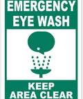 Emergency Eyewash Station Sign 8x12 Vinyl Plate For Indoor Shop Floor Safety Easy Read First Aid Sign High Visibility Wording Rescue Protection Board