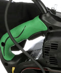 Close-up of 3 X 21 Inch Belt Sander For Woodworking With Variable Speed 9 Amp Motor featuring soft grip handle and cord.