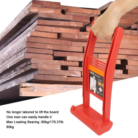Heavy Duty Panel Lifter Grip Tool With Non Slip Handle For Safe Drywall And Sheet Metal Handling Plus Durable Abs Plastic Construction For Pros And DIYers, lifting panels of wood with strong grip.