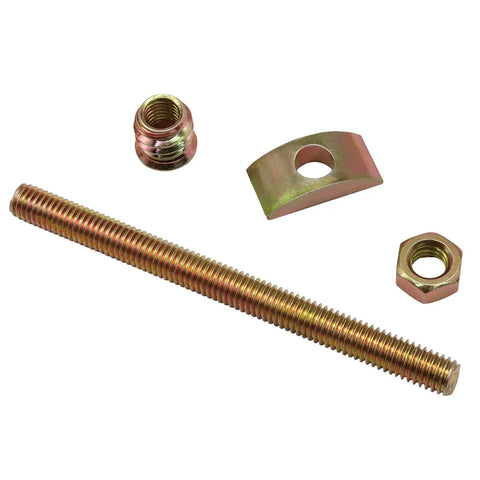 Heavy Duty Bed Frame Repair Kit 12 Piece Set M8 Steel Connectors with bolts, nuts and bracket for mattress support.