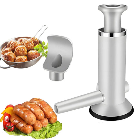 2 In 1 Vertical Sausage Stuffer And Meatball Maker Kit For Home And Small Business Use, Manual Sausage Press With Dual Tubes